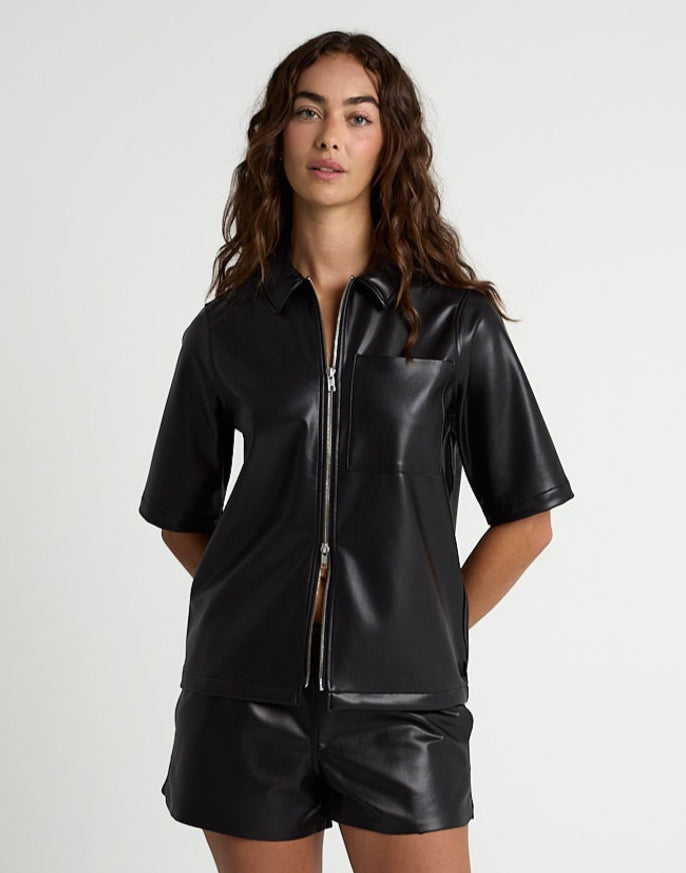 Vegan Leather Service Zip-TENORE