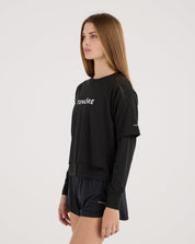 Cropped Double Layer Tee-TENORE