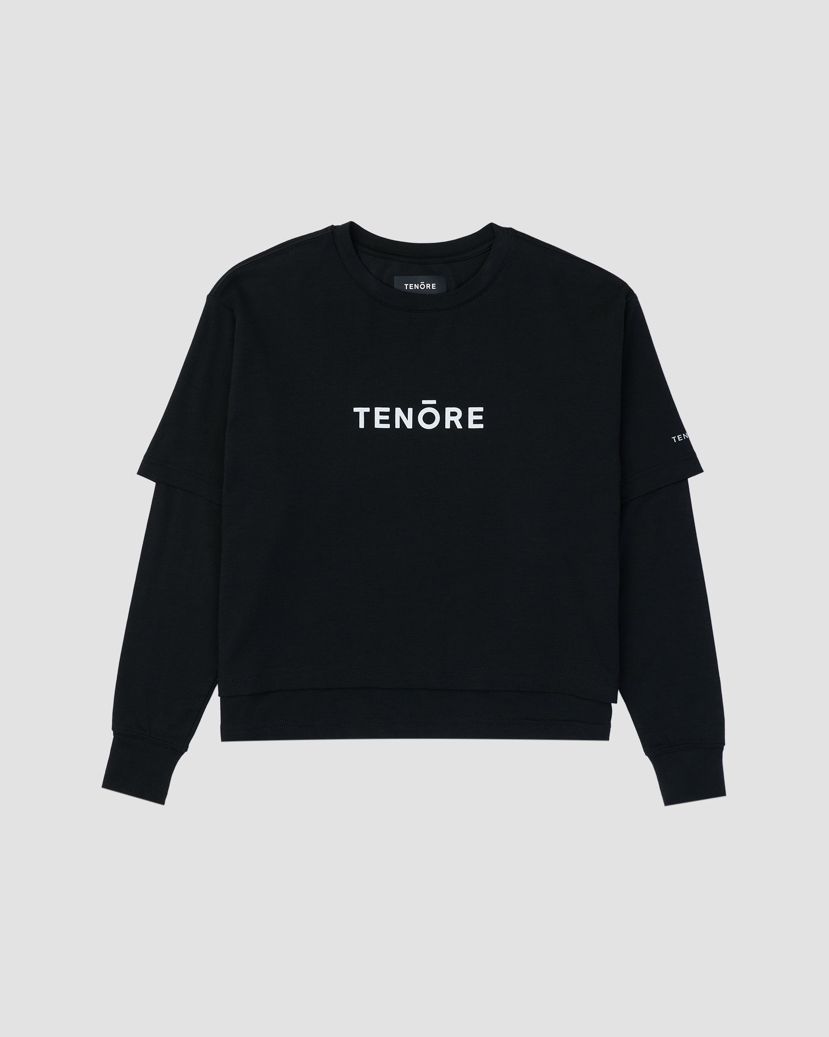 Cropped Double Layer Tee-TENORE