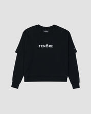Cropped Double Layer Tee-TENORE