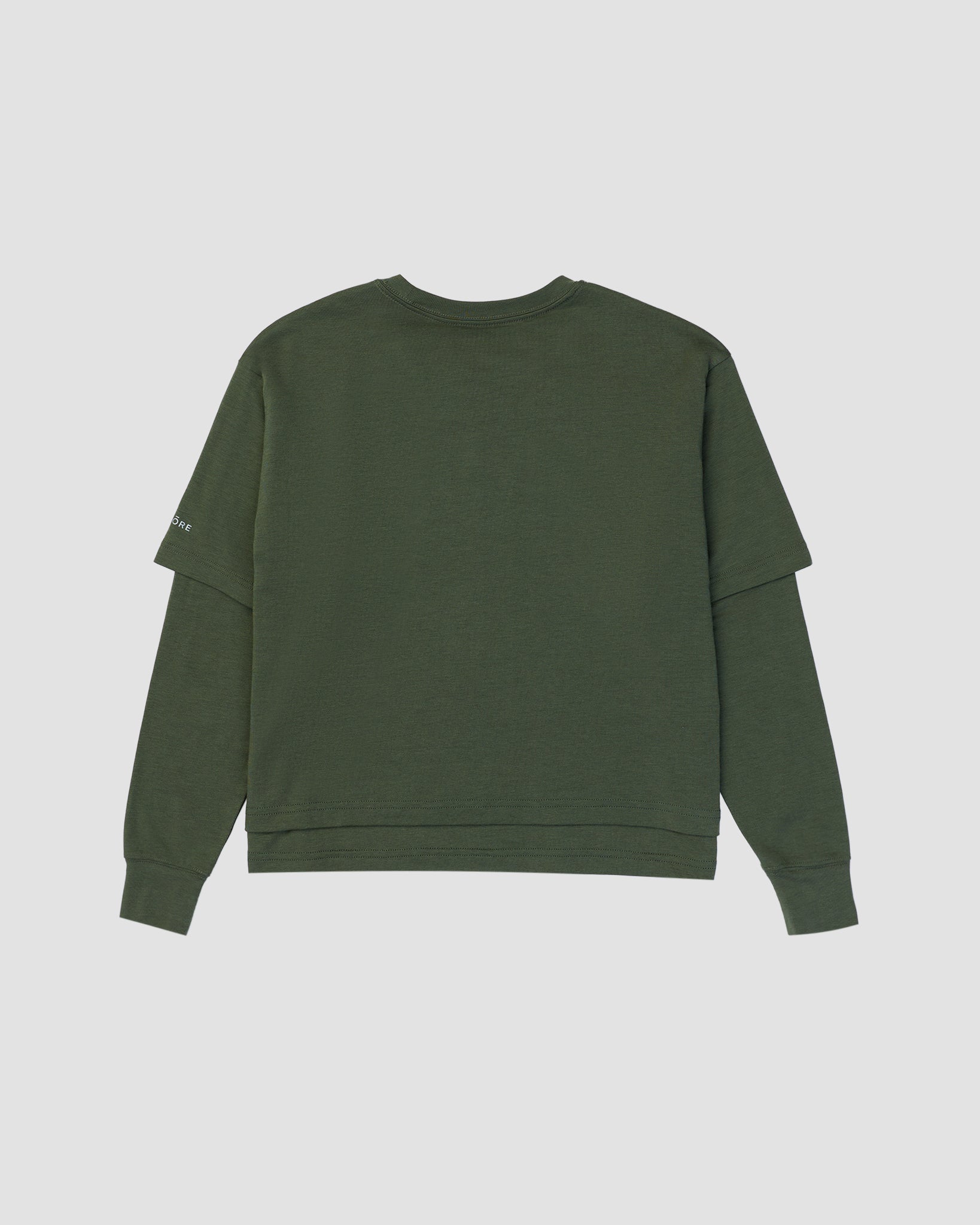 Cropped Double Layer Tee-TENORE