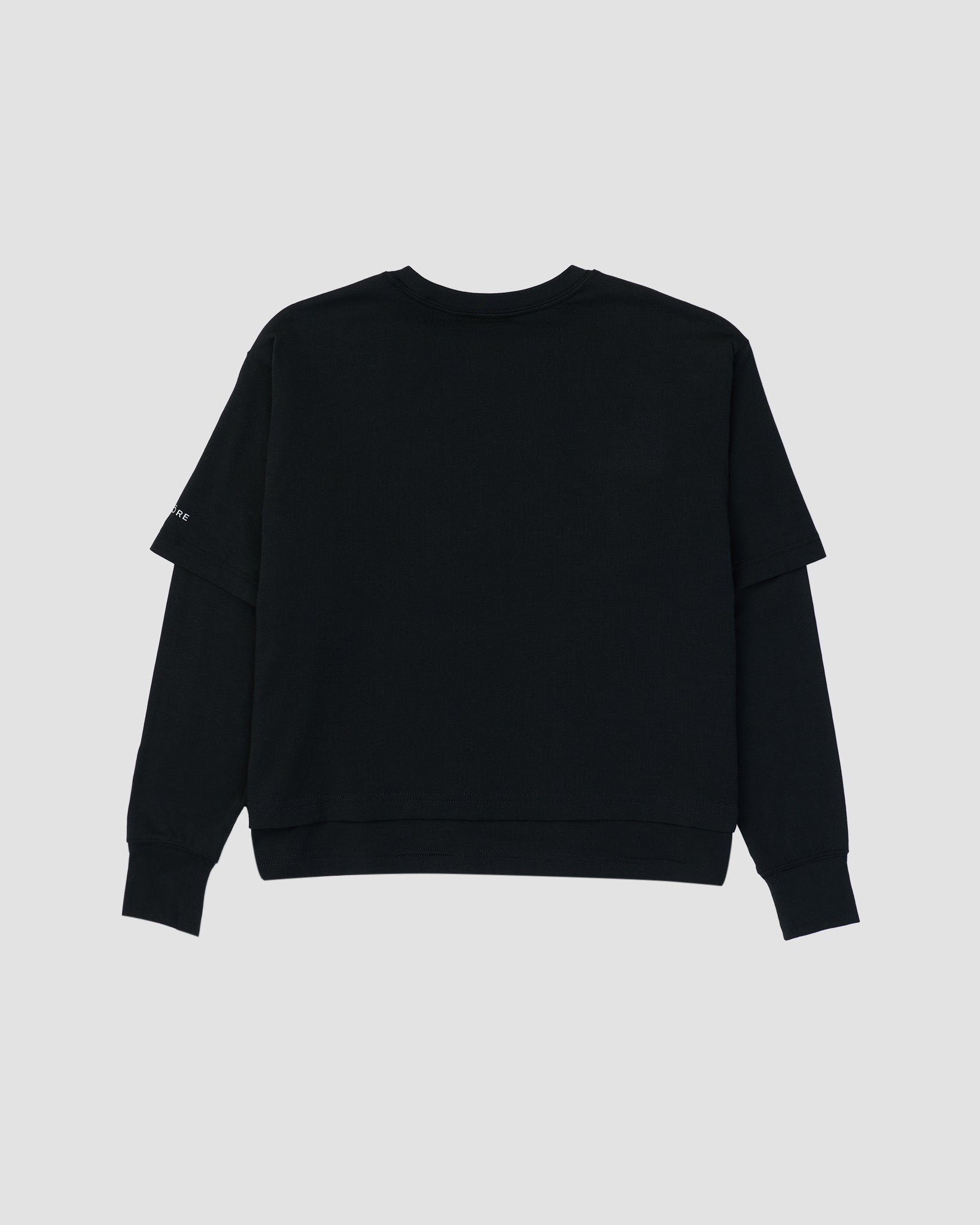 Cropped Double Layer Tee-TENORE