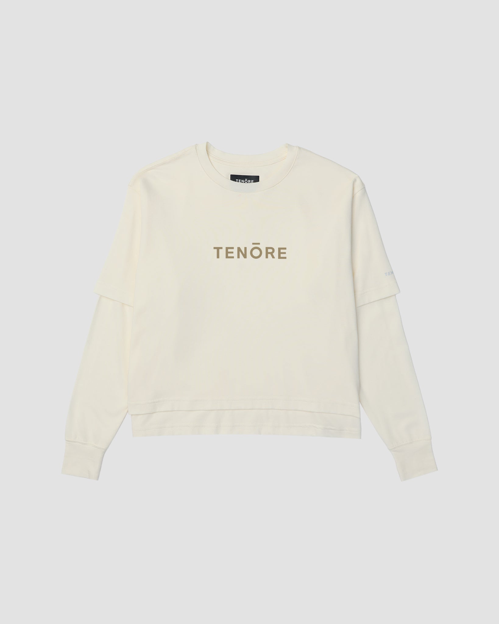 Cropped Double Layer Tee-TENORE