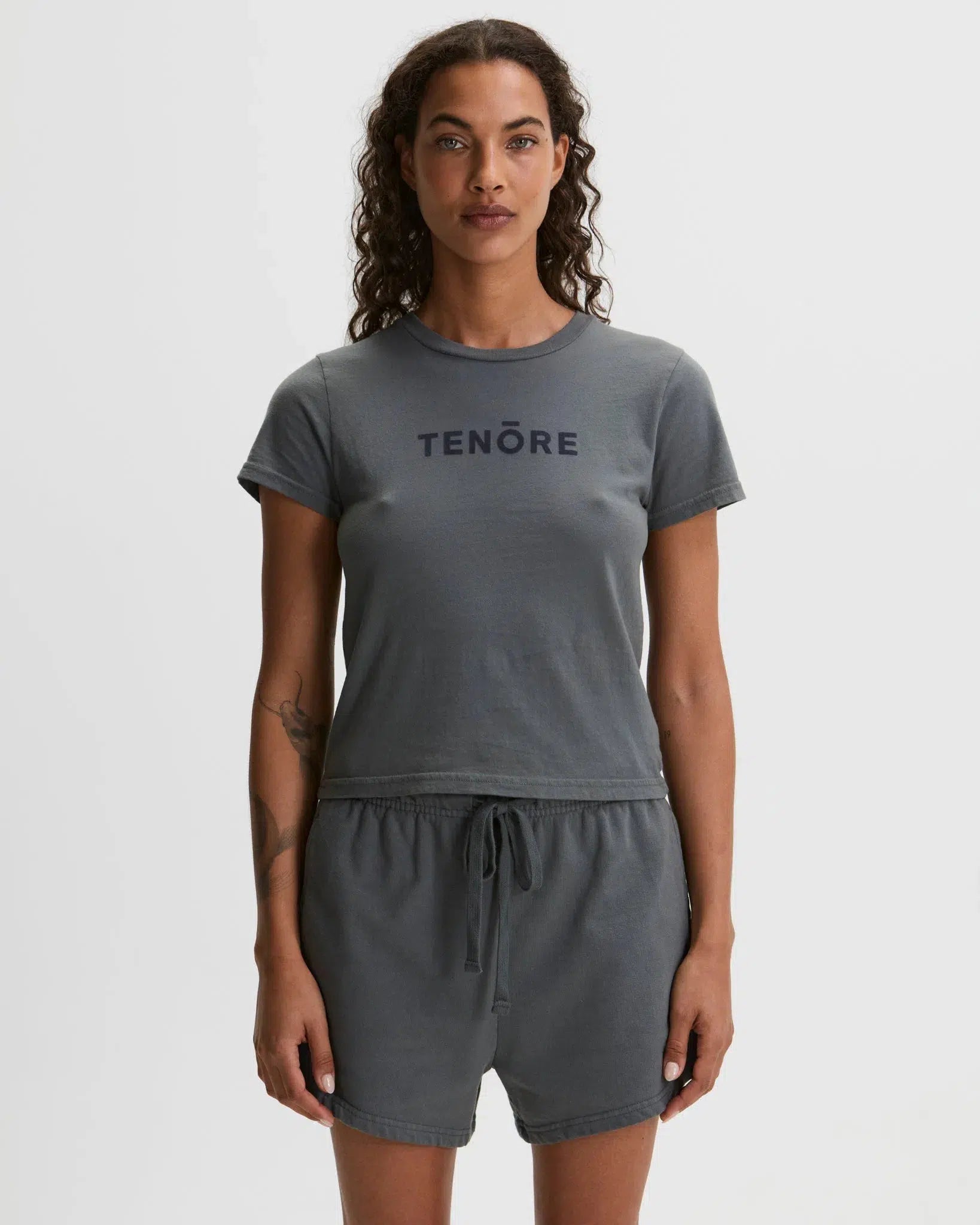 Flock Logo Shrunken Tee-TENORE