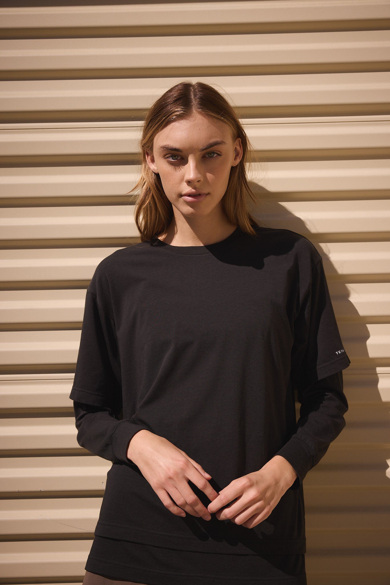 本命ギフト Layered-Long-Sleeve-Tee-TENORE トップス