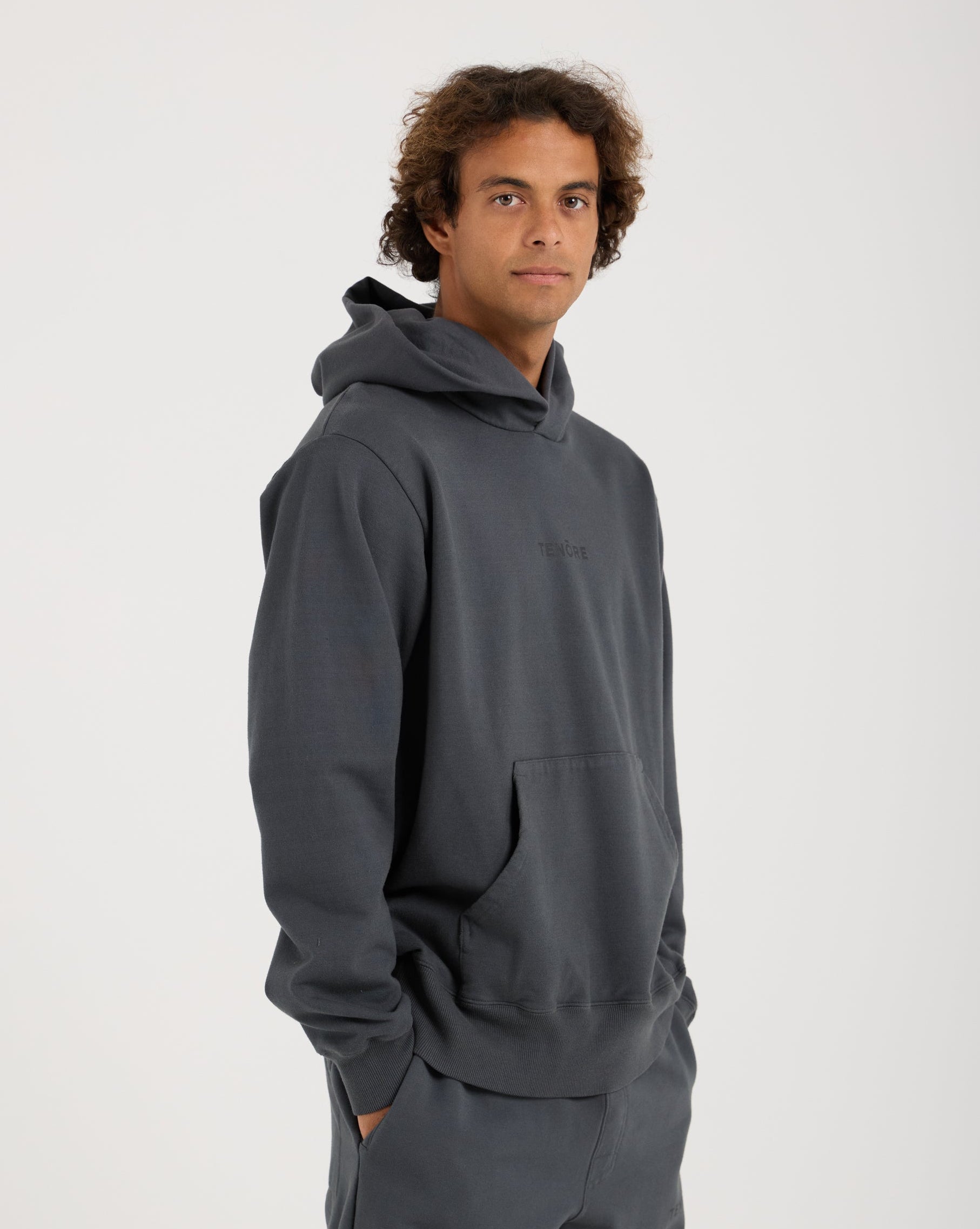 Logo Fleece Hoodie-TENORE