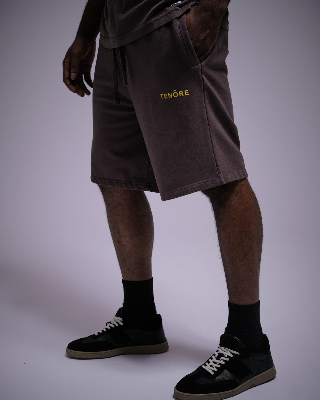 Logo Fleece Sweatshort-TENORE