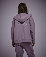 Logo Fleece Zip Hoodie-TENORE