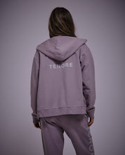 Logo Fleece Zip Hoodie-TENORE