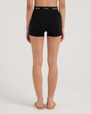 Logo High Waist Short-TENORE