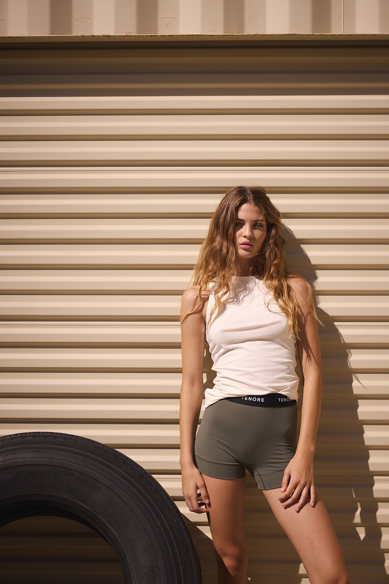 Logo High Waist Short-TENORE