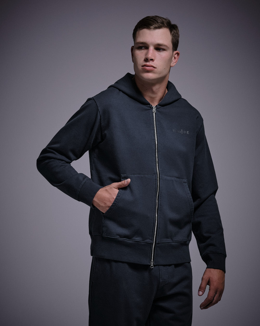 Logo Zip Fleece-TENORE