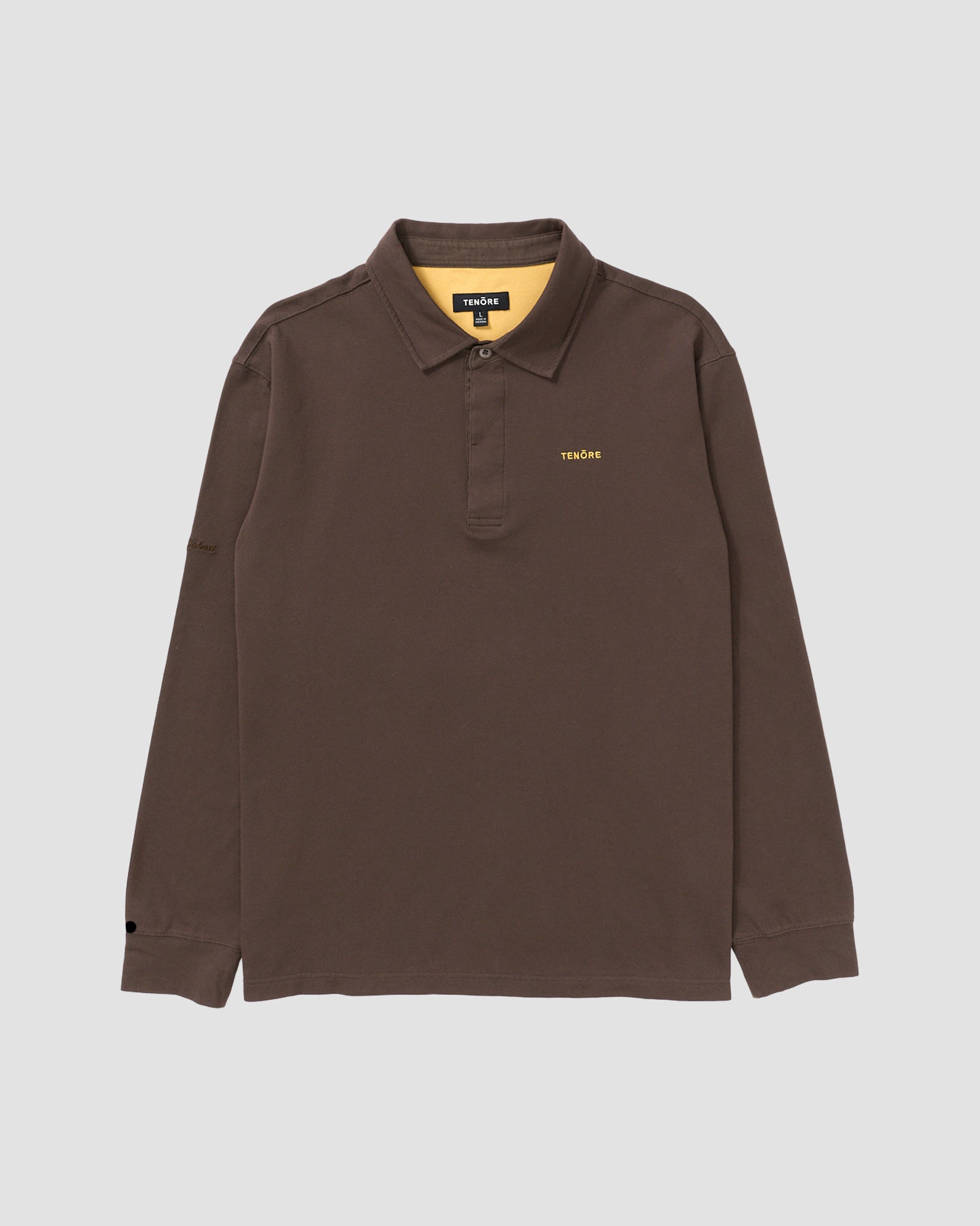 Long Sleeve 3 Button Rugby Polo-TENORE