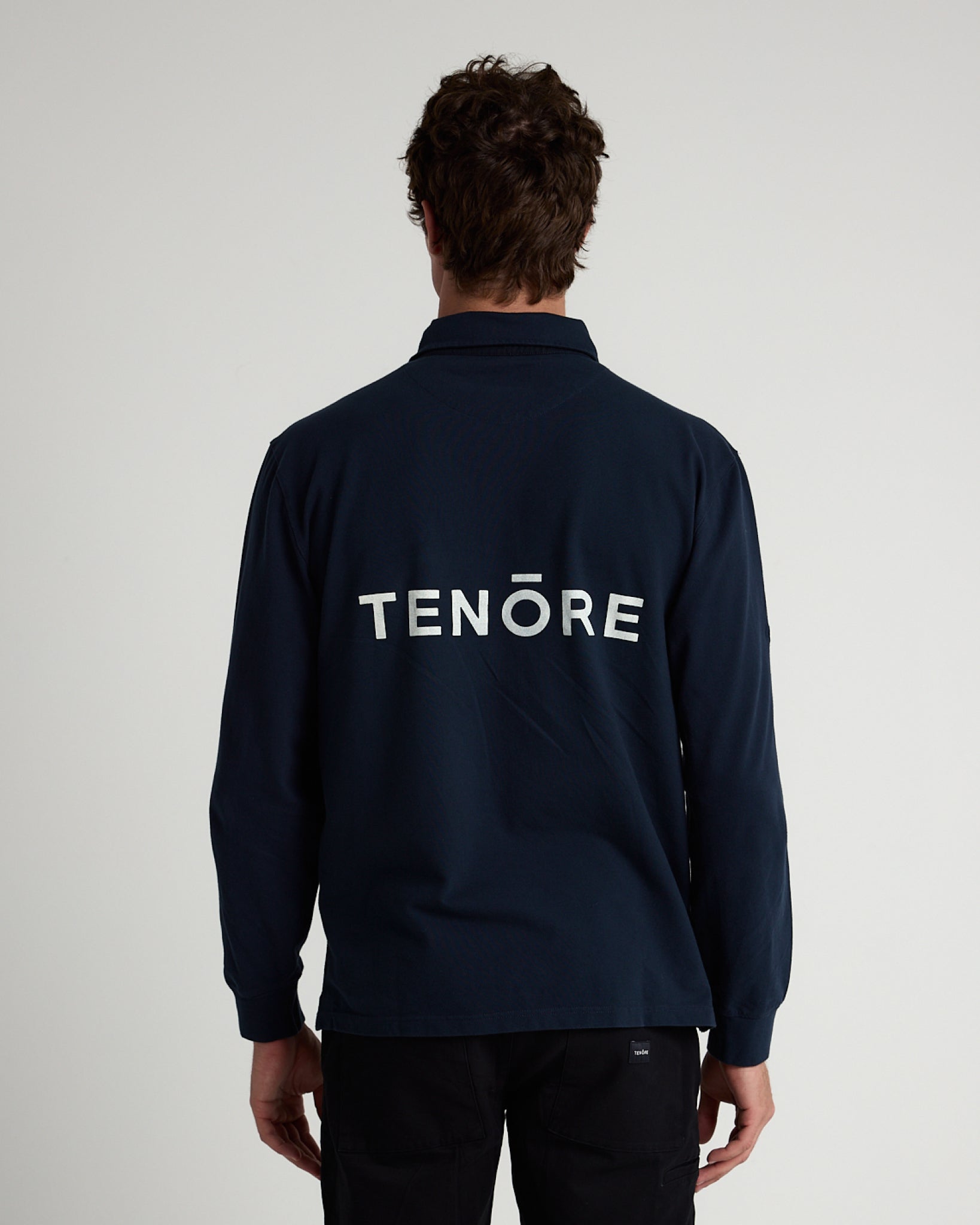 Long Sleeve 3 Button Rugby Polo-TENORE