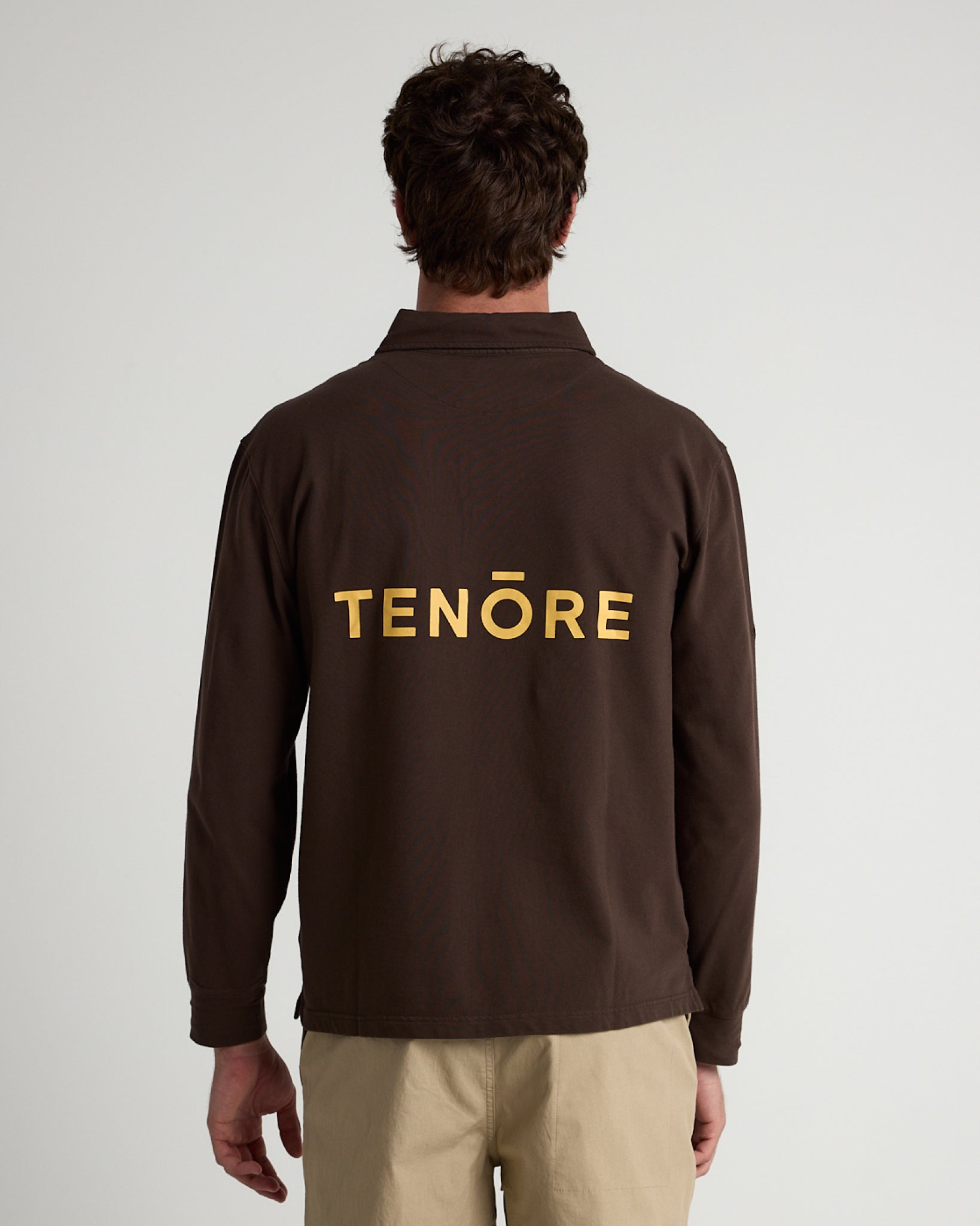 Long Sleeve 3 Button Rugby Polo-TENORE