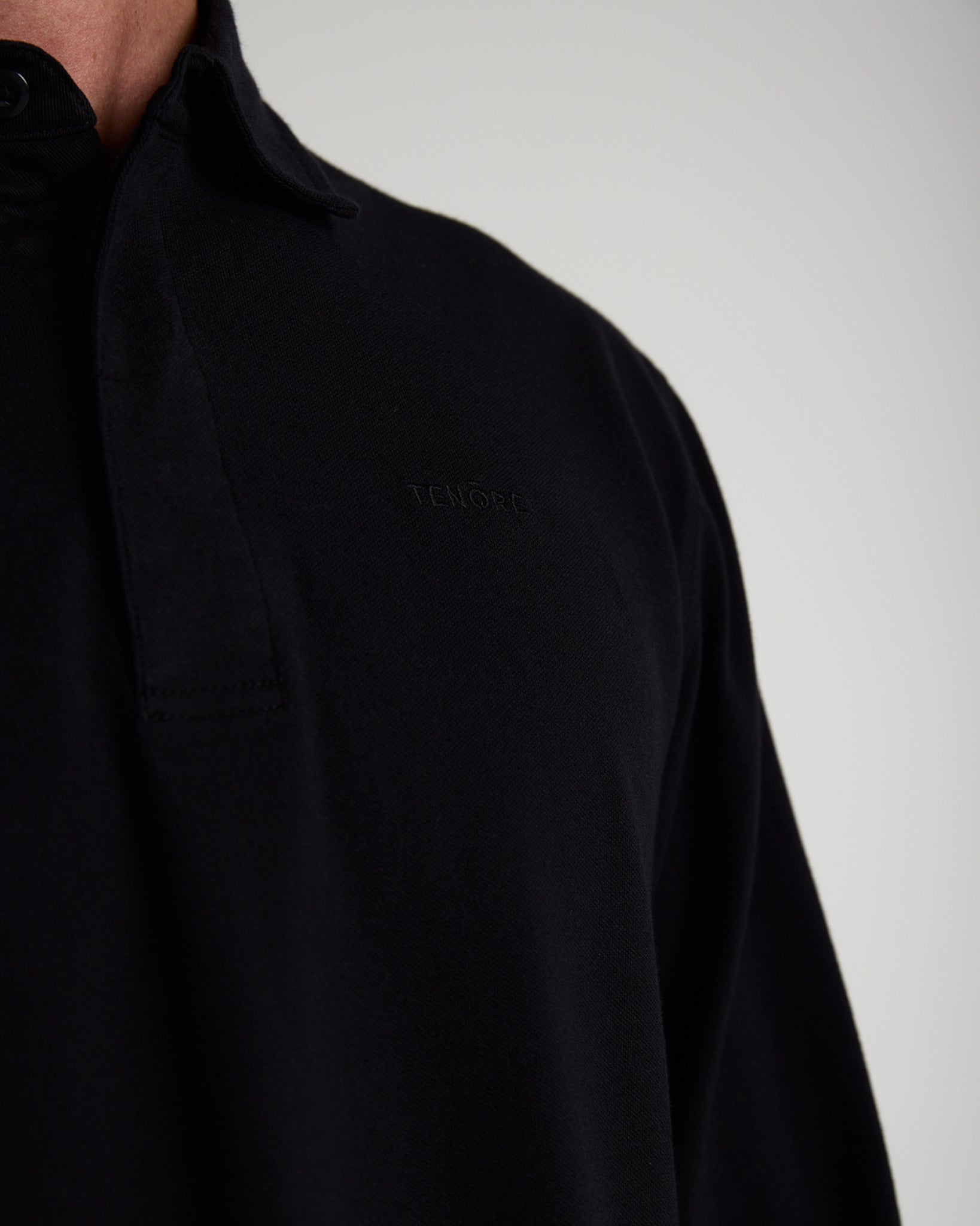 Long Sleeve 3 Button Rugby Polo-TENORE