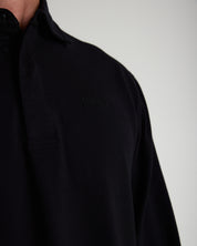 Long Sleeve 3 Button Rugby Polo-TENORE