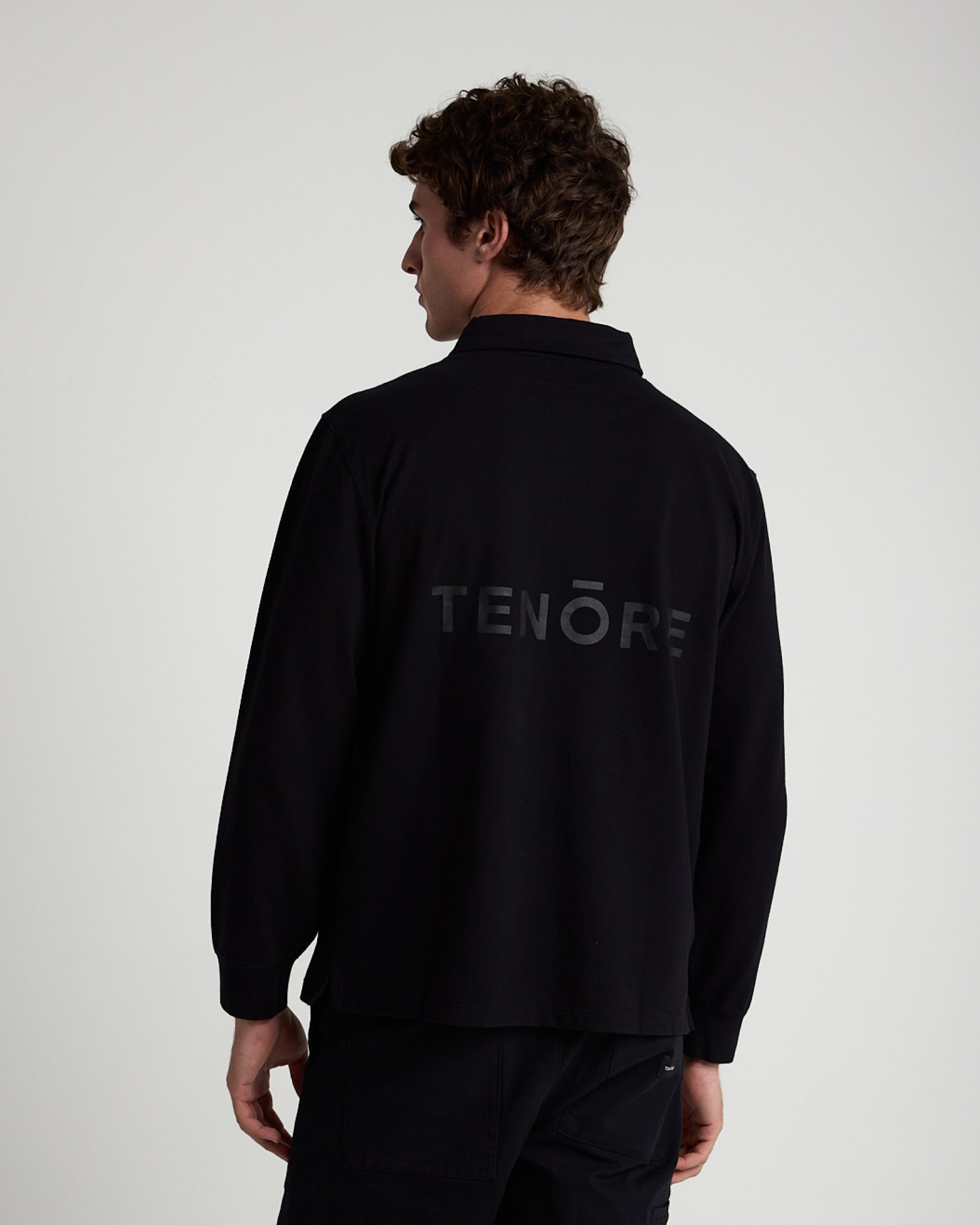 Long Sleeve 3 Button Rugby Polo-TENORE