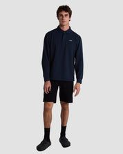 Long Sleeve 3 Button Rugby Polo-TENORE