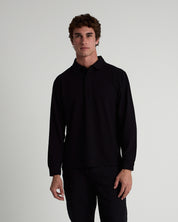 Long Sleeve 3 Button Rugby Polo-TENORE