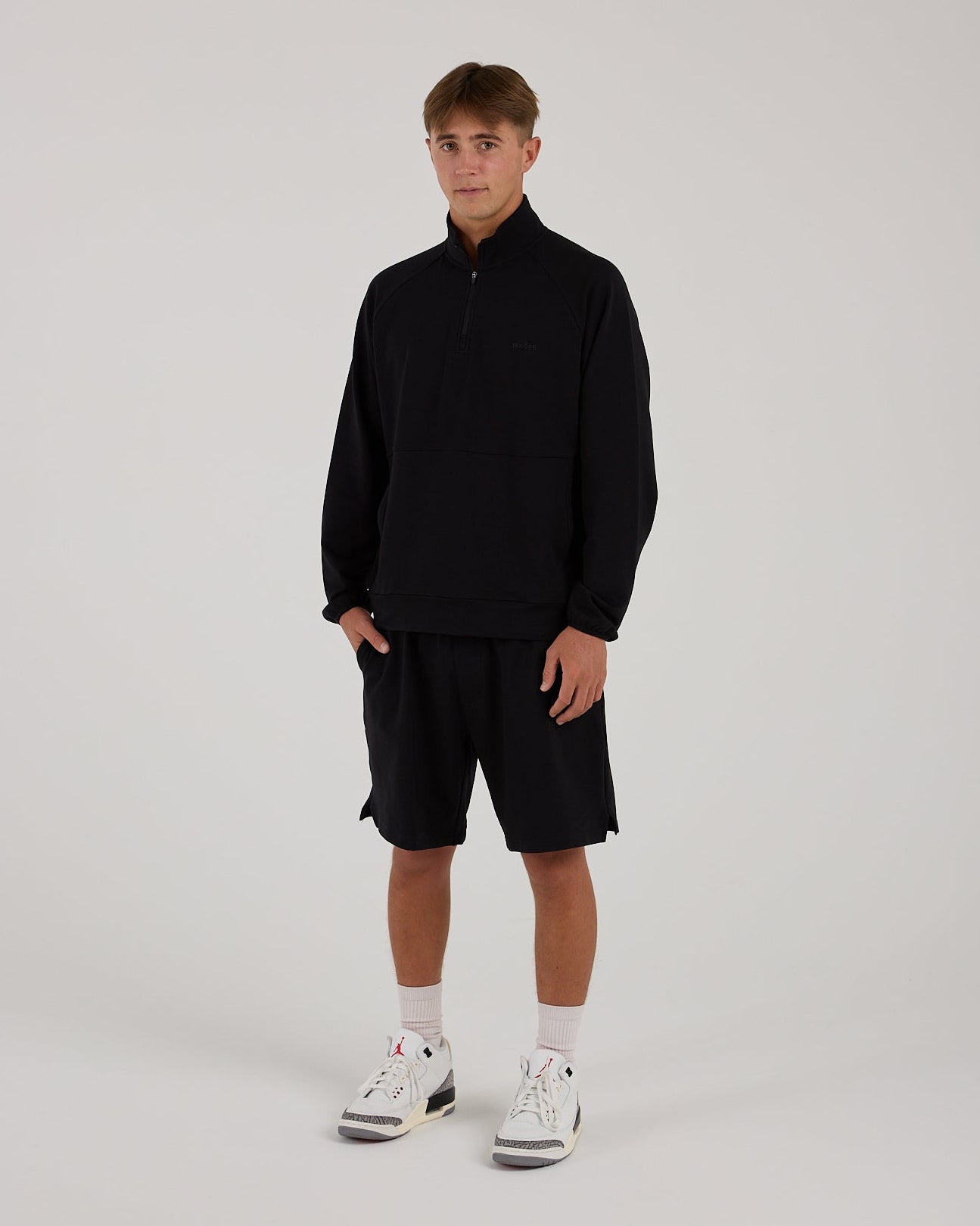 Modal Terry 1/4 Zip-TENORE