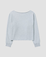 Off the Shoulder Sweatshirt-TENORE