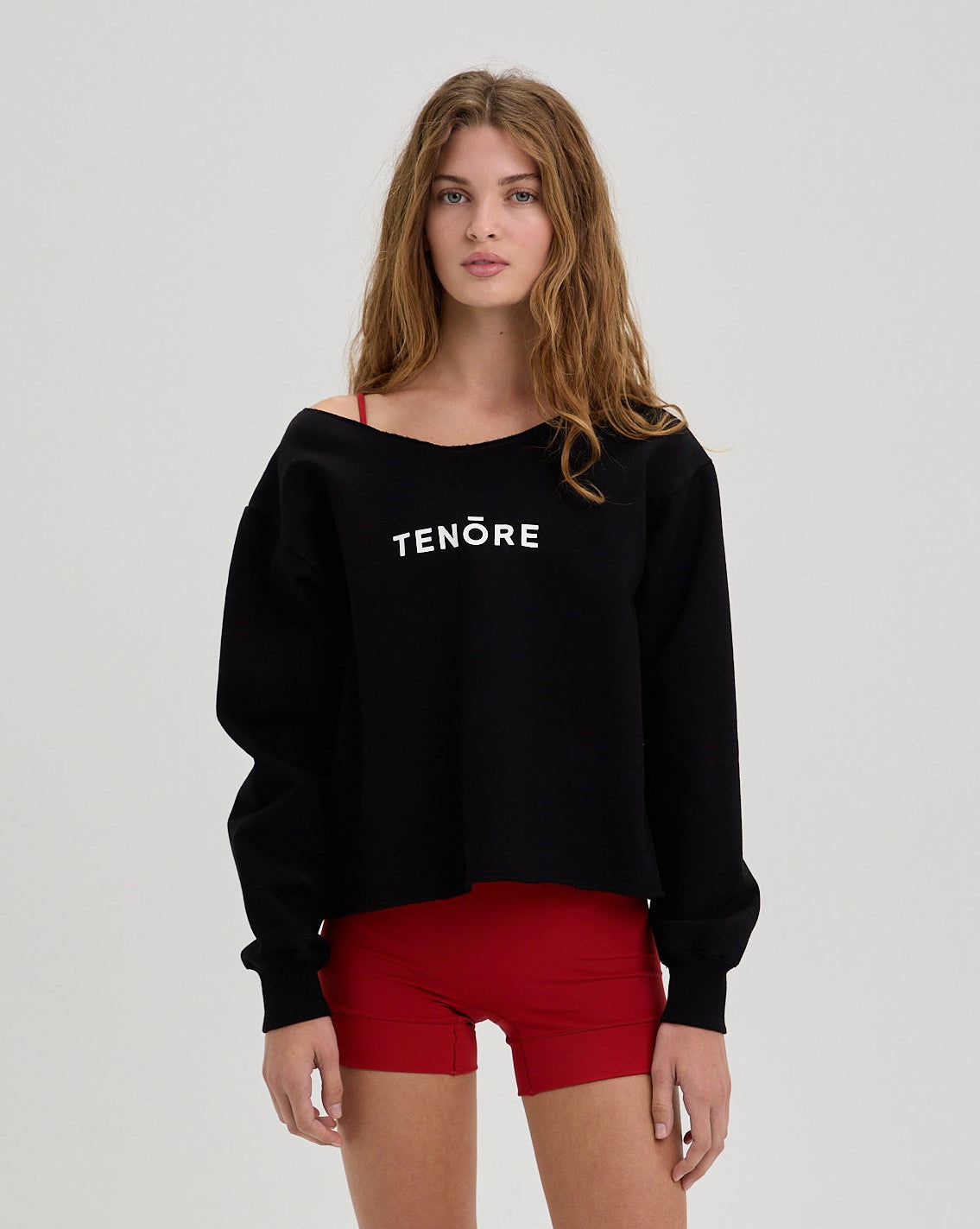 Off the Shoulder Sweatshirt-TENORE