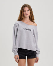 Off the Shoulder Sweatshirt-TENORE