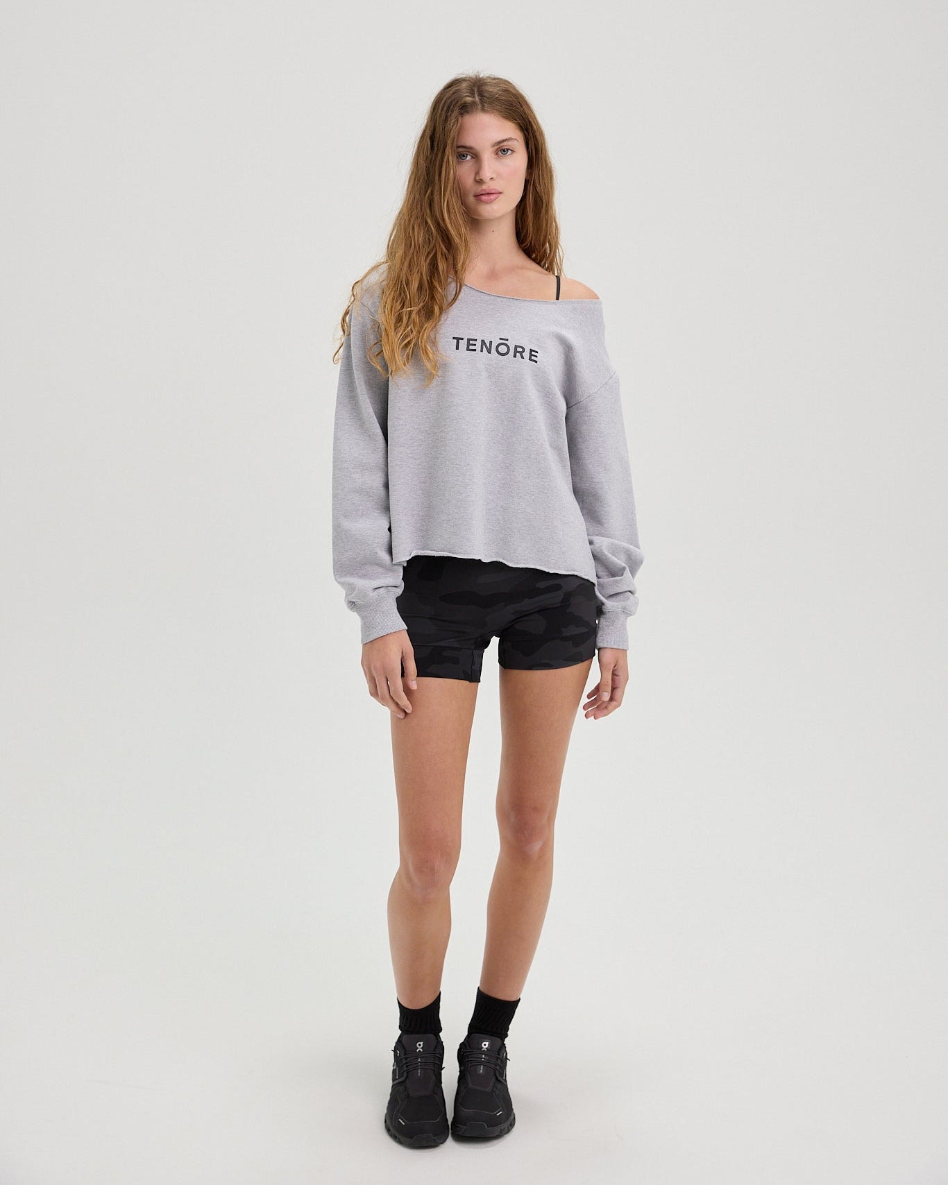 Off the Shoulder Sweatshirt-TENORE