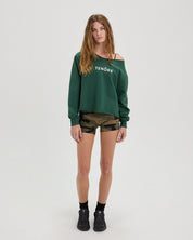 Off the Shoulder Sweatshirt-TENORE
