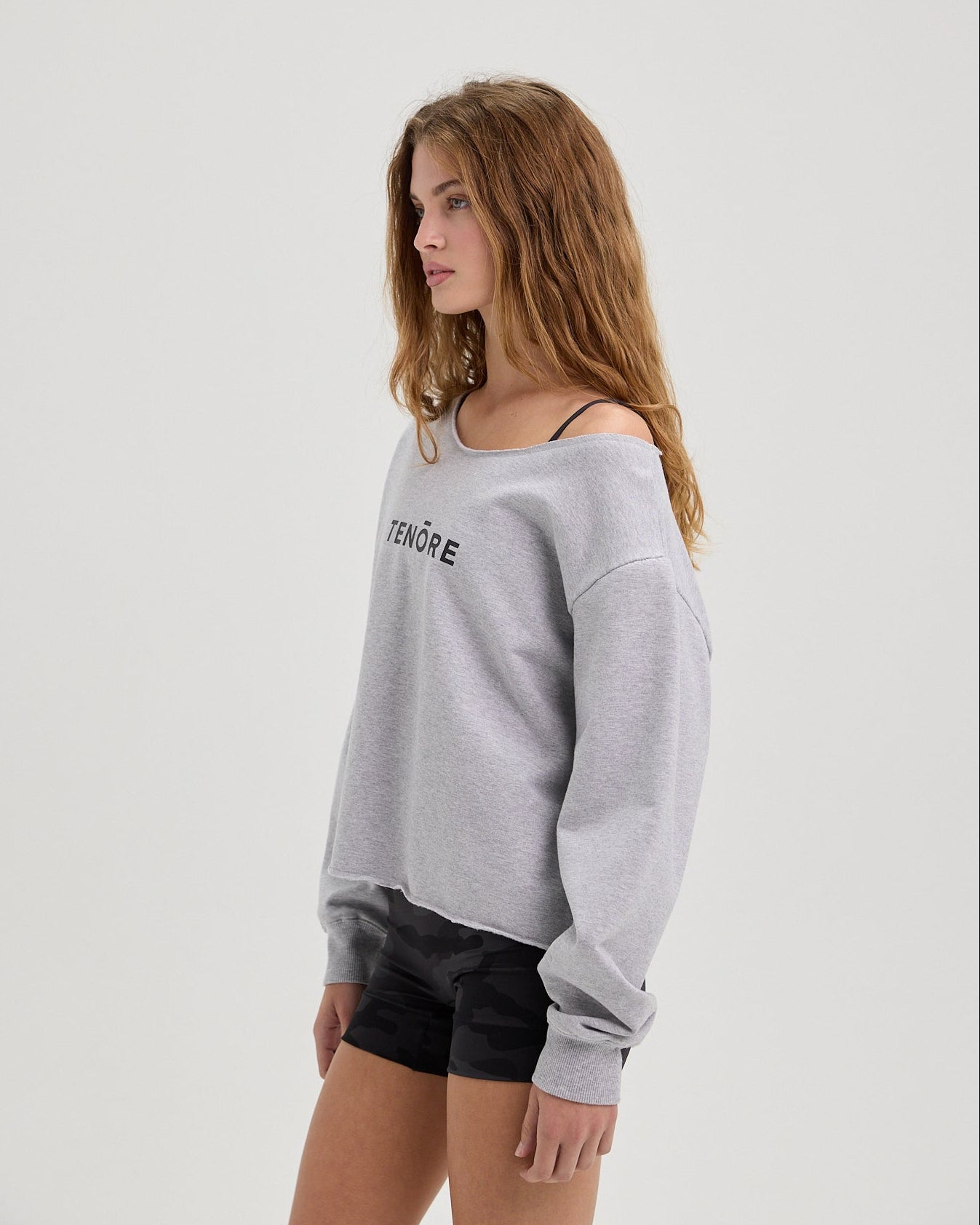Off the Shoulder Sweatshirt-TENORE