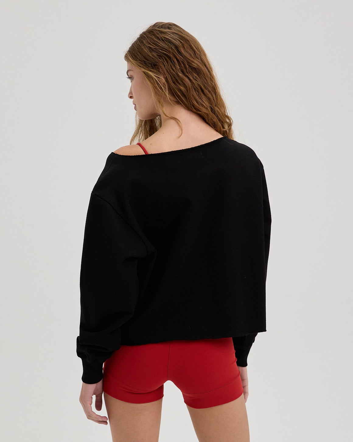 Off the Shoulder Sweatshirt-TENORE