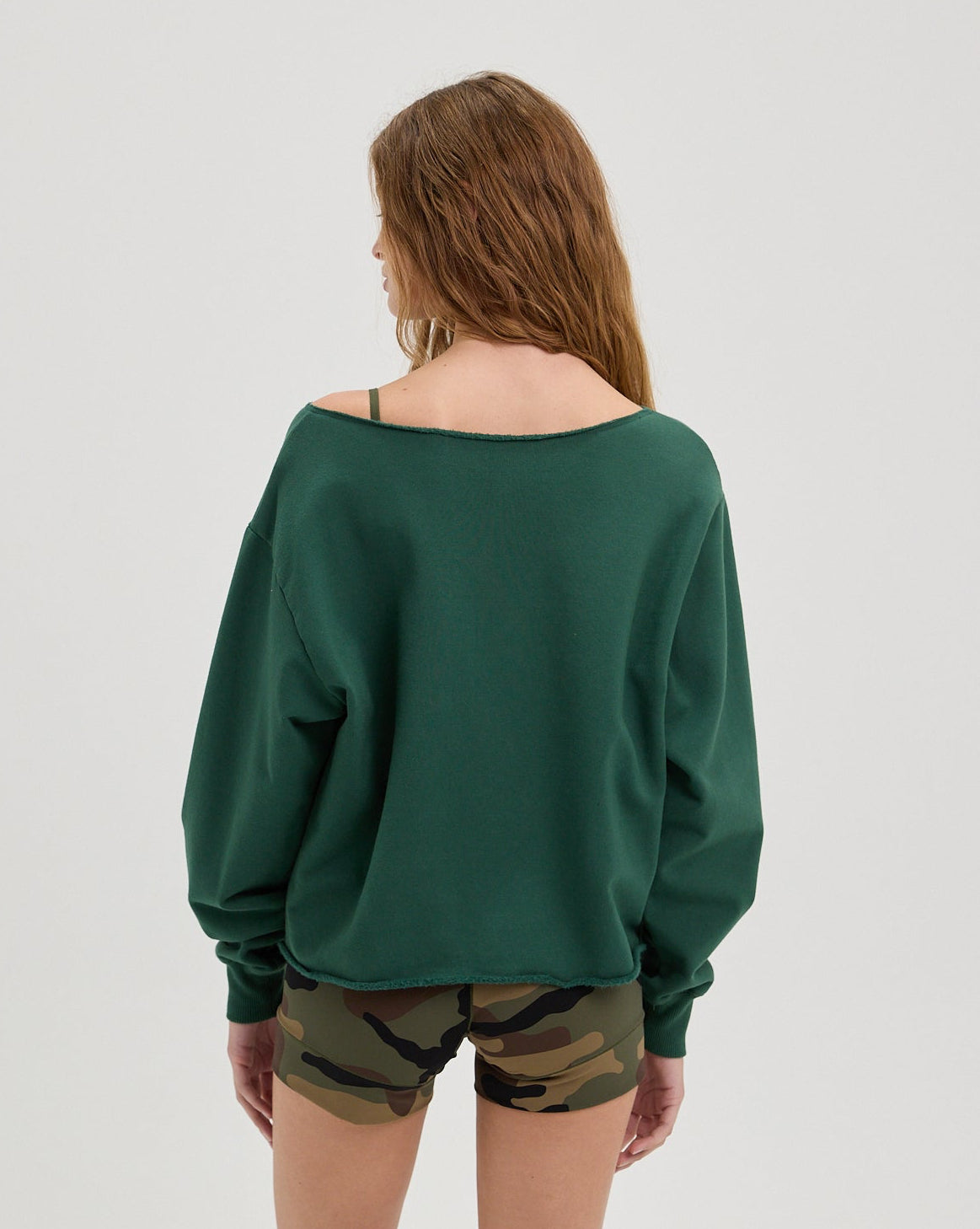 Off the Shoulder Sweatshirt-TENORE