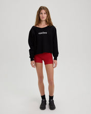 Off the Shoulder Sweatshirt-TENORE