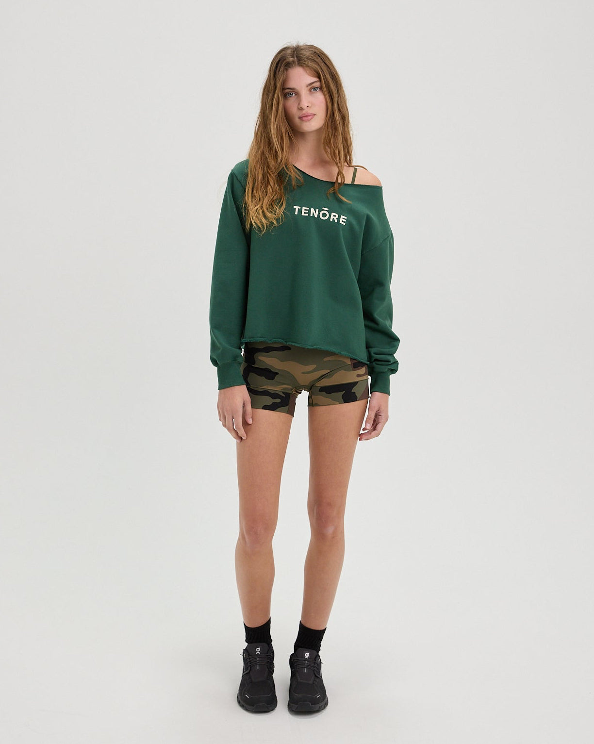 Off the Shoulder Sweatshirt-TENORE