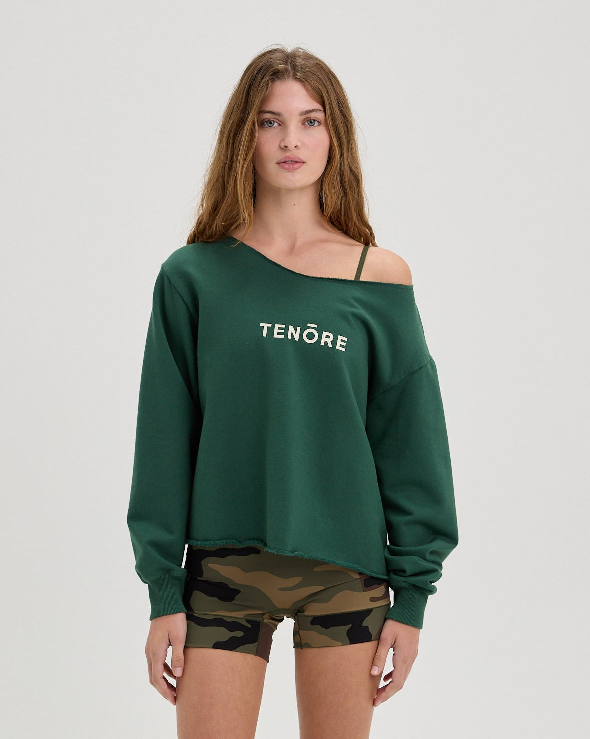Off the Shoulder Sweatshirt-TENORE