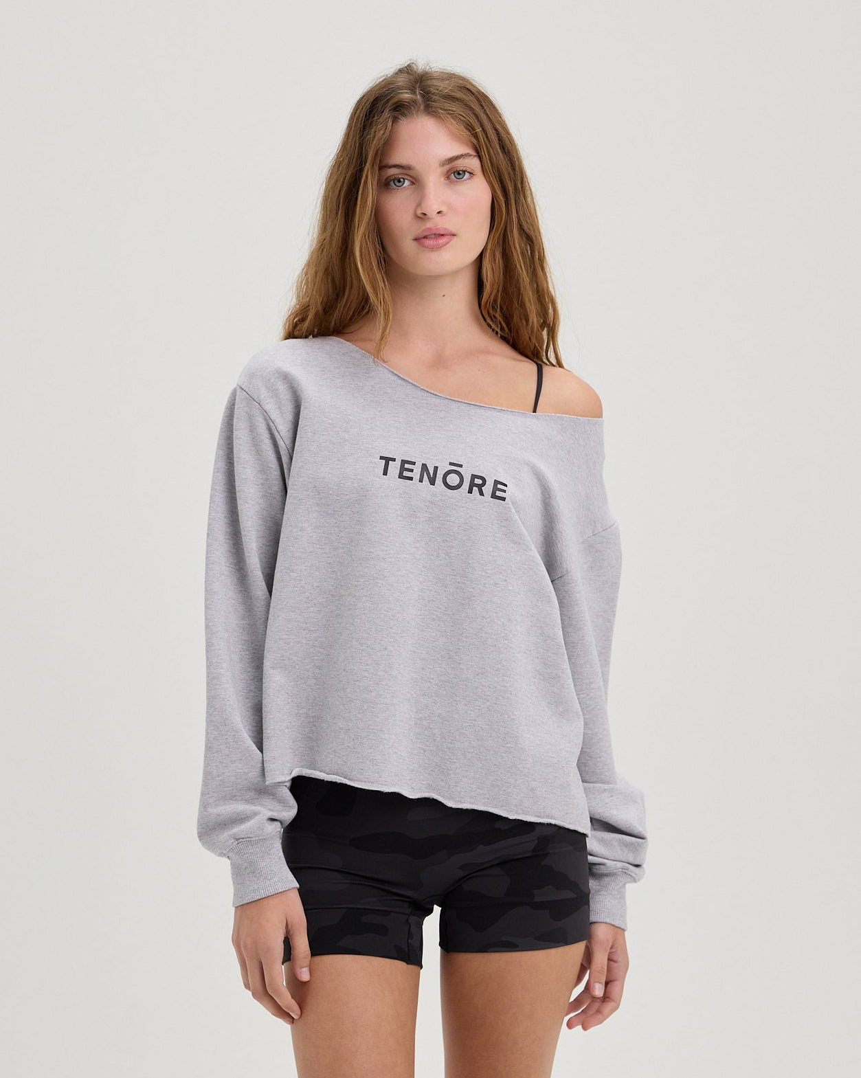 Off the Shoulder Sweatshirt-TENORE
