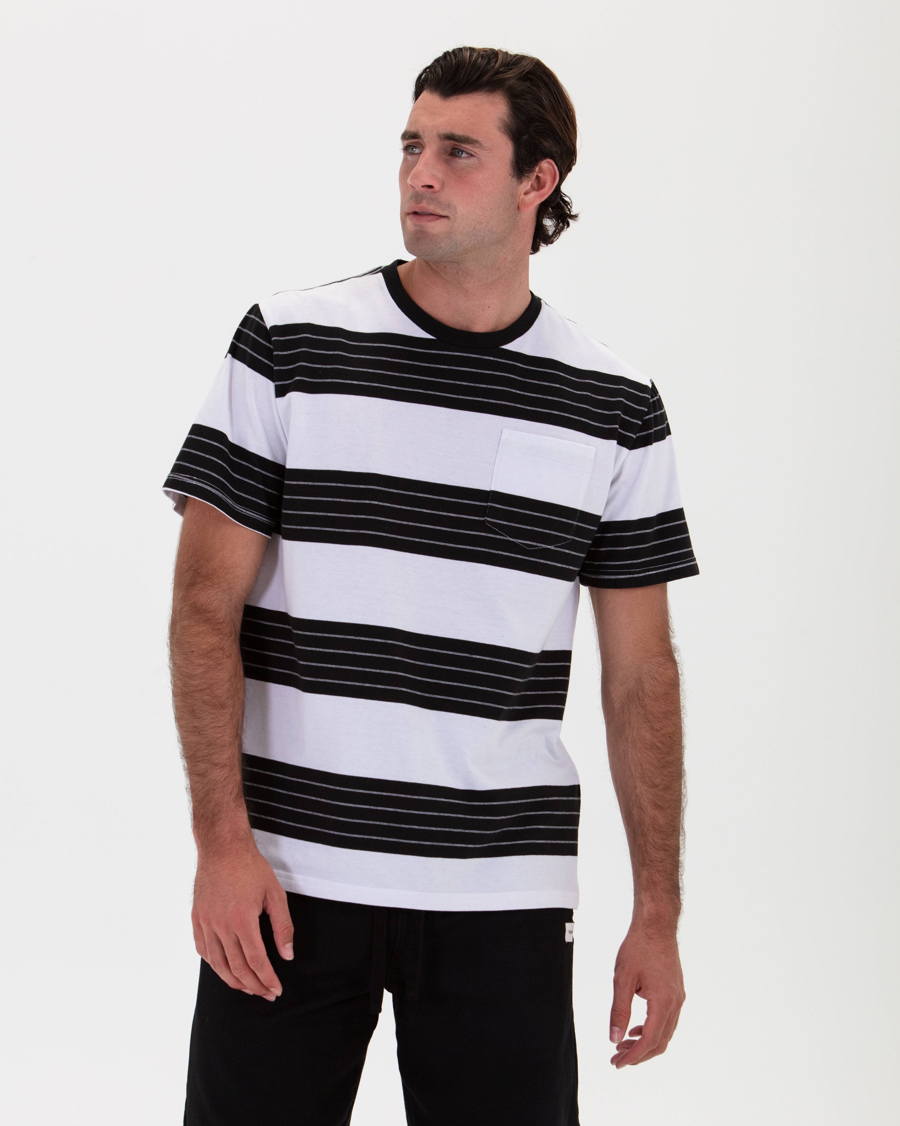 Stripe Tee Wide Band-TENORE