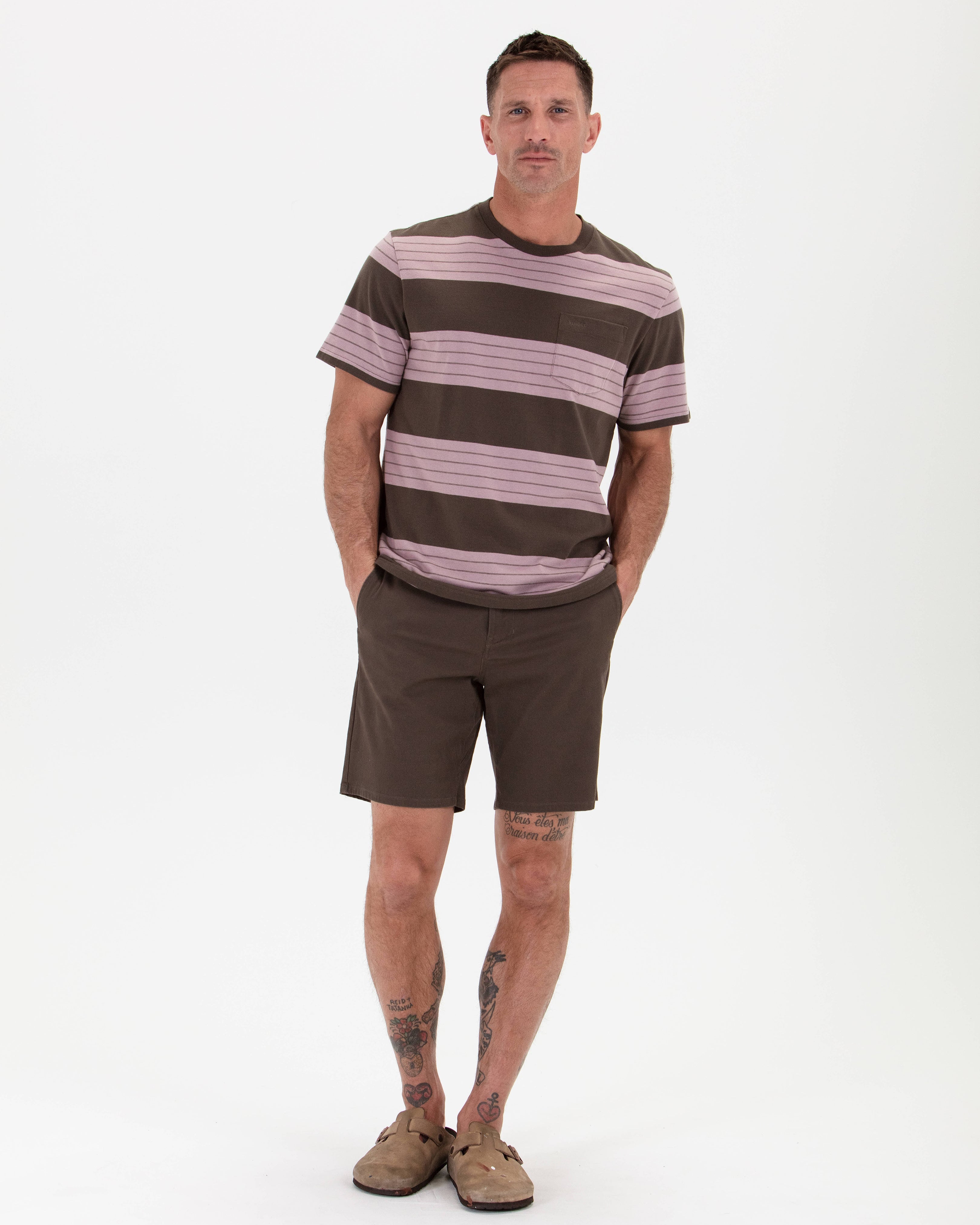 Stripe Tee Wide Band-TENORE