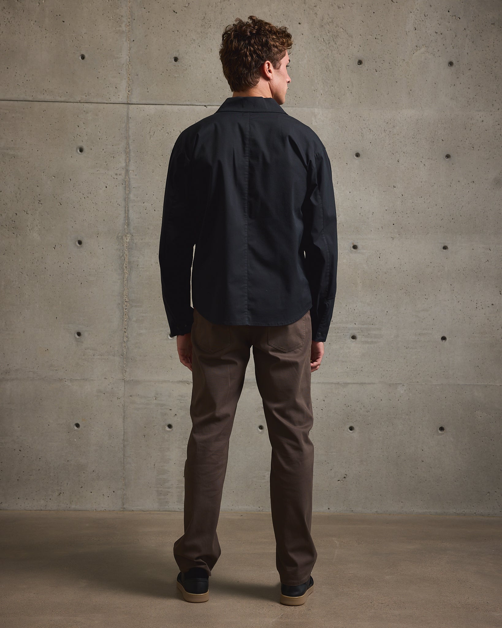 Twill Shirt Jacket-TENORE