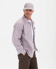 Twill Shirt Jacket-TENORE