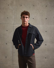 Twill Shirt Jacket-TENORE