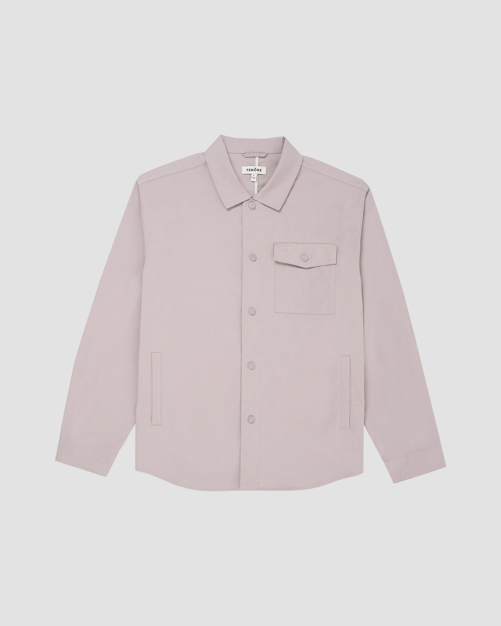 Twill Shirt Jacket-TENORE