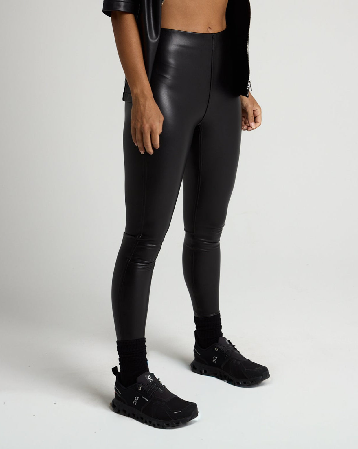 Vegan Leather Leggings-TENORE