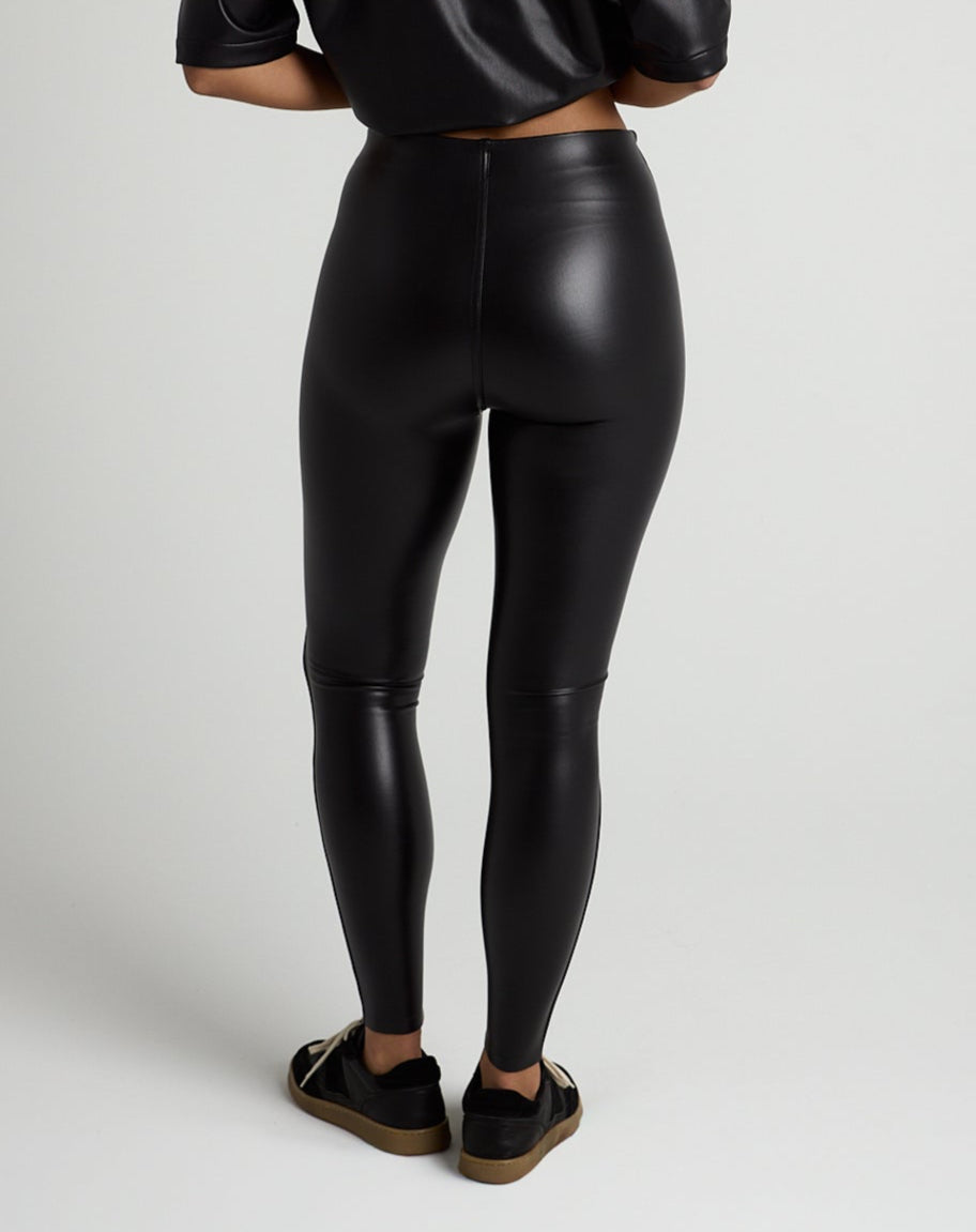 Vegan Leather Leggings-TENORE
