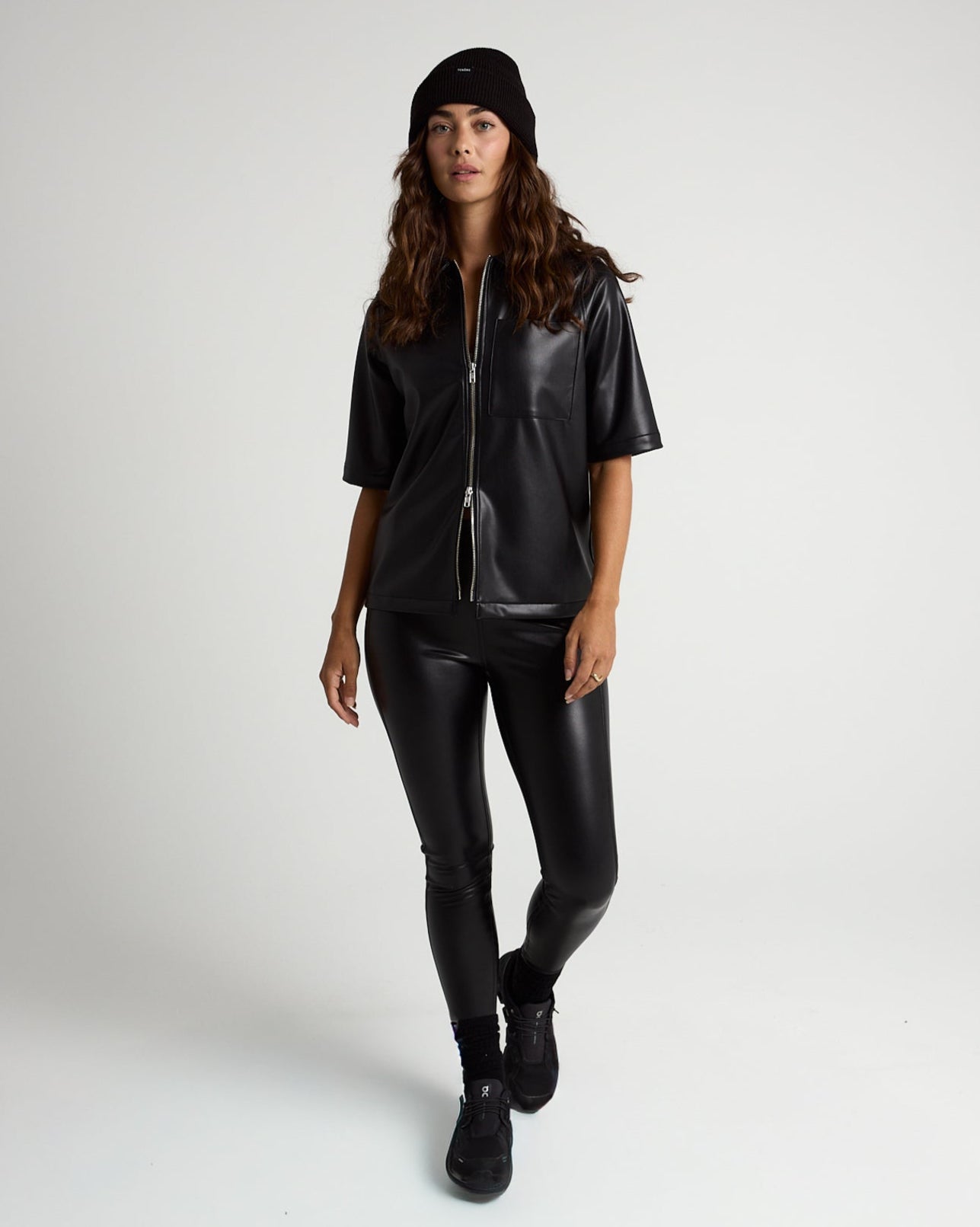 Vegan Leather Leggings-TENORE