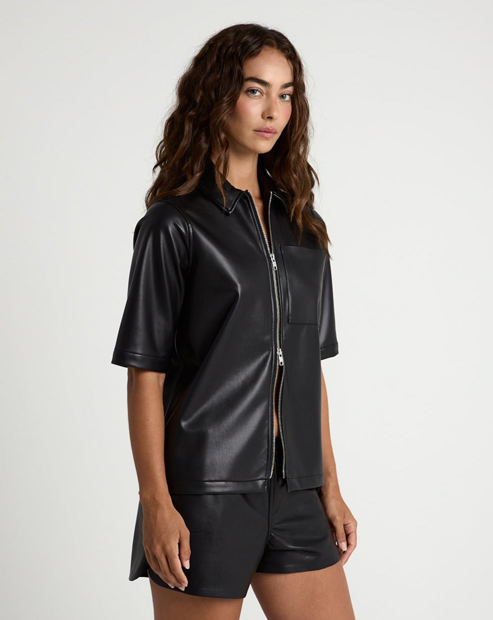 Vegan Leather Service Zip-TENORE