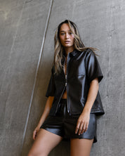 Vegan Leather Service Zip-TENORE