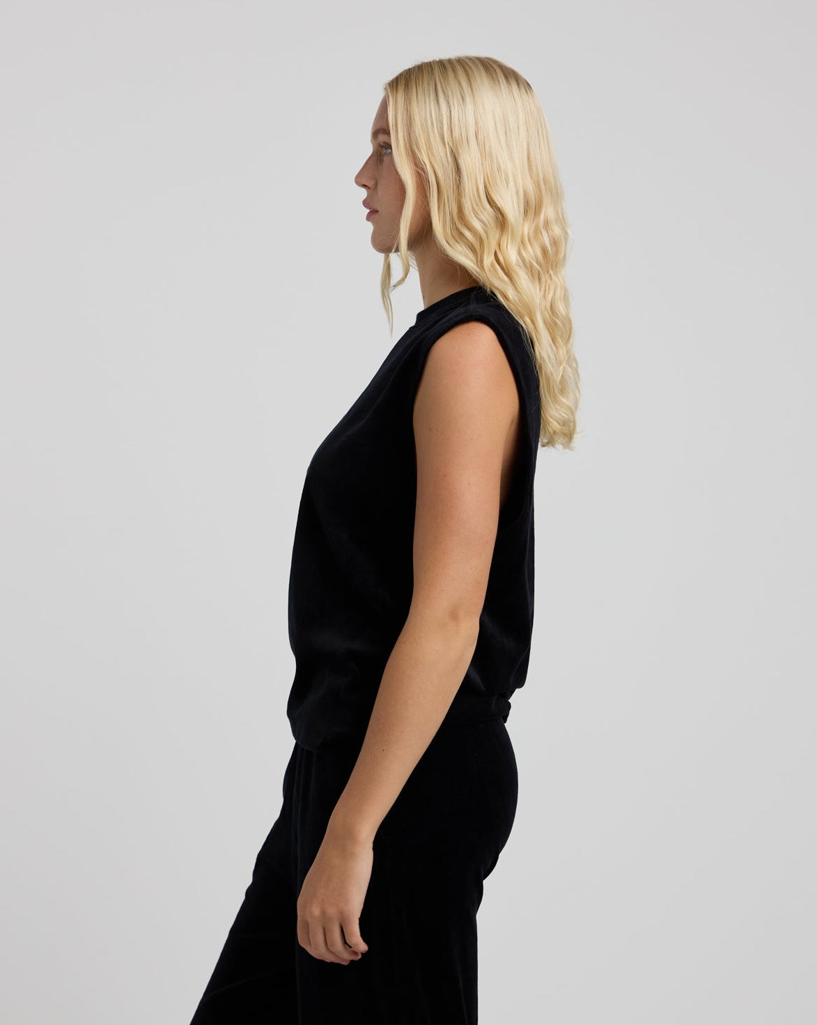 Velour Muscle Tank-TENORE