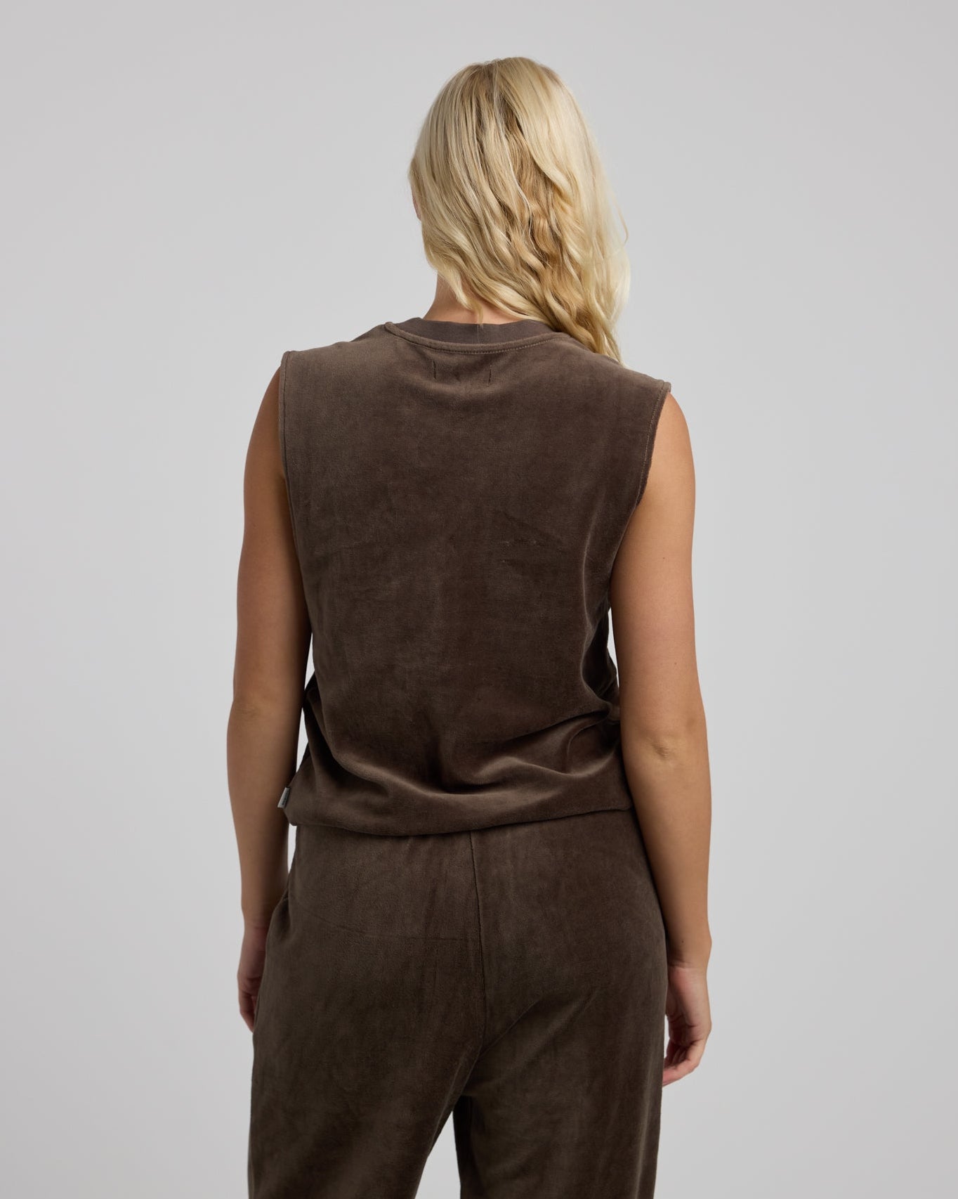 Velour Muscle Tank-TENORE